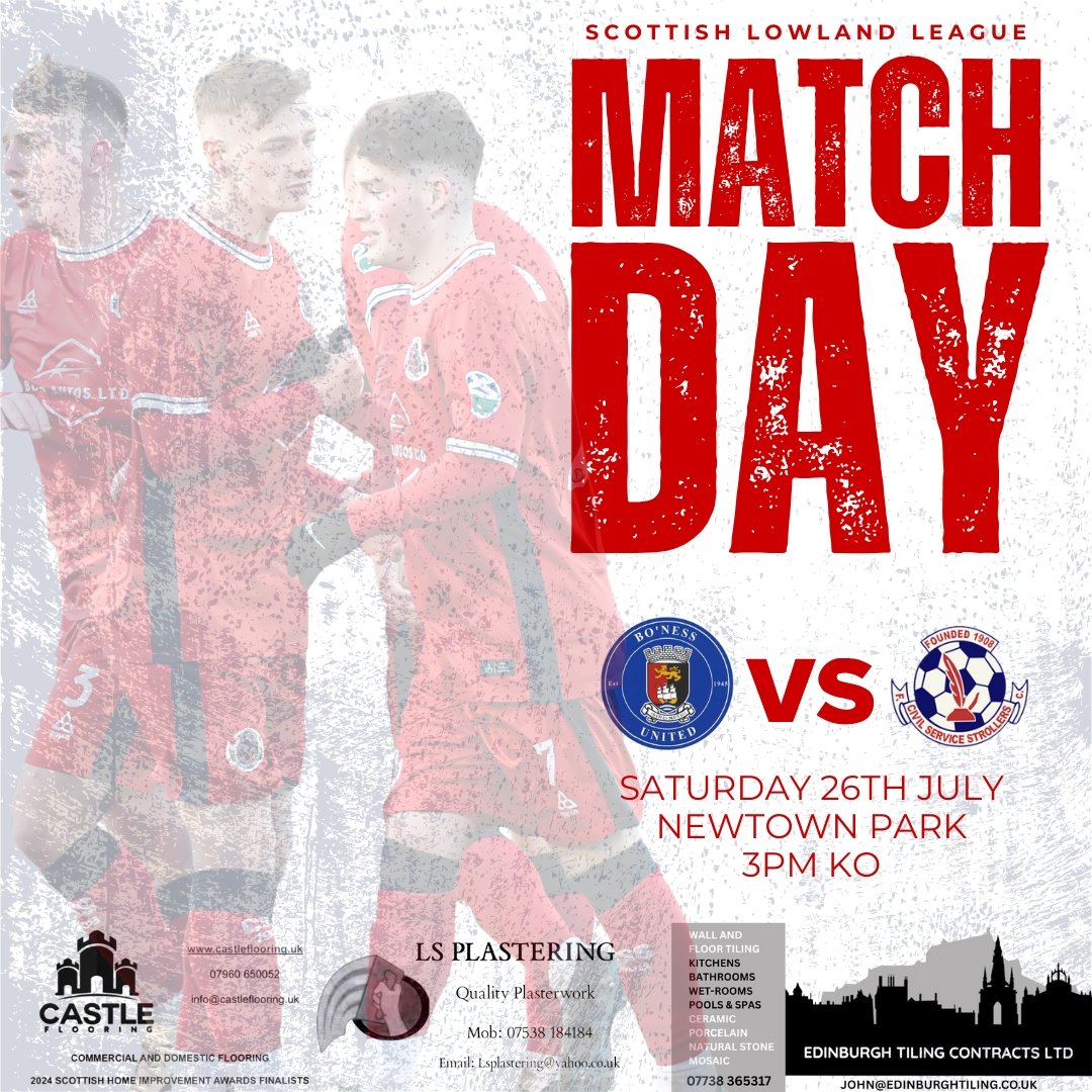 Civil Service Strollers FC (@csstrollers) on Twitter photo It's Matchday!
Today, we take on <a href="/BonessUnited_FC/">Bo'ness United FC</a> at Newtown Park in our opening game of the 2025/26 <a href="/OfficialSLFL/">The Park’s Motor Group Scottish Lowland League</a> season
#togetherwecandoit It's Matchday!
Today, we take on <a href="/BonessUnited_FC/">Bo'ness United FC</a> at Newtown Park in our opening game of the 2025/26 <a href="/OfficialSLFL/">The Park’s Motor Group Scottish Lowland League</a> season
#togetherwecandoit