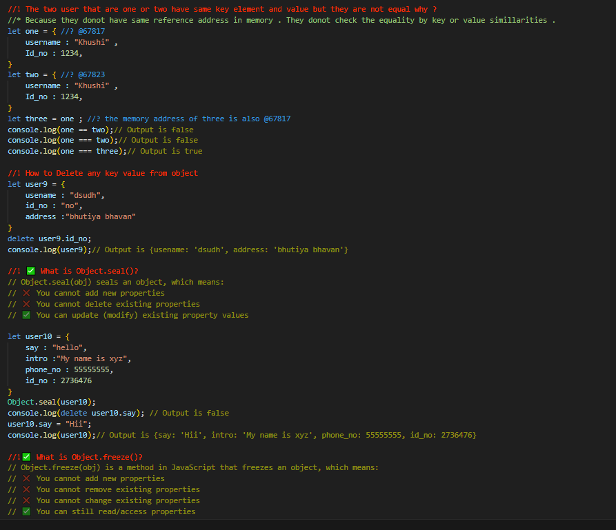 Day 38 of #100DaysOfCode 
Studied about 
Ternary &amp; Nullish operator
Object
