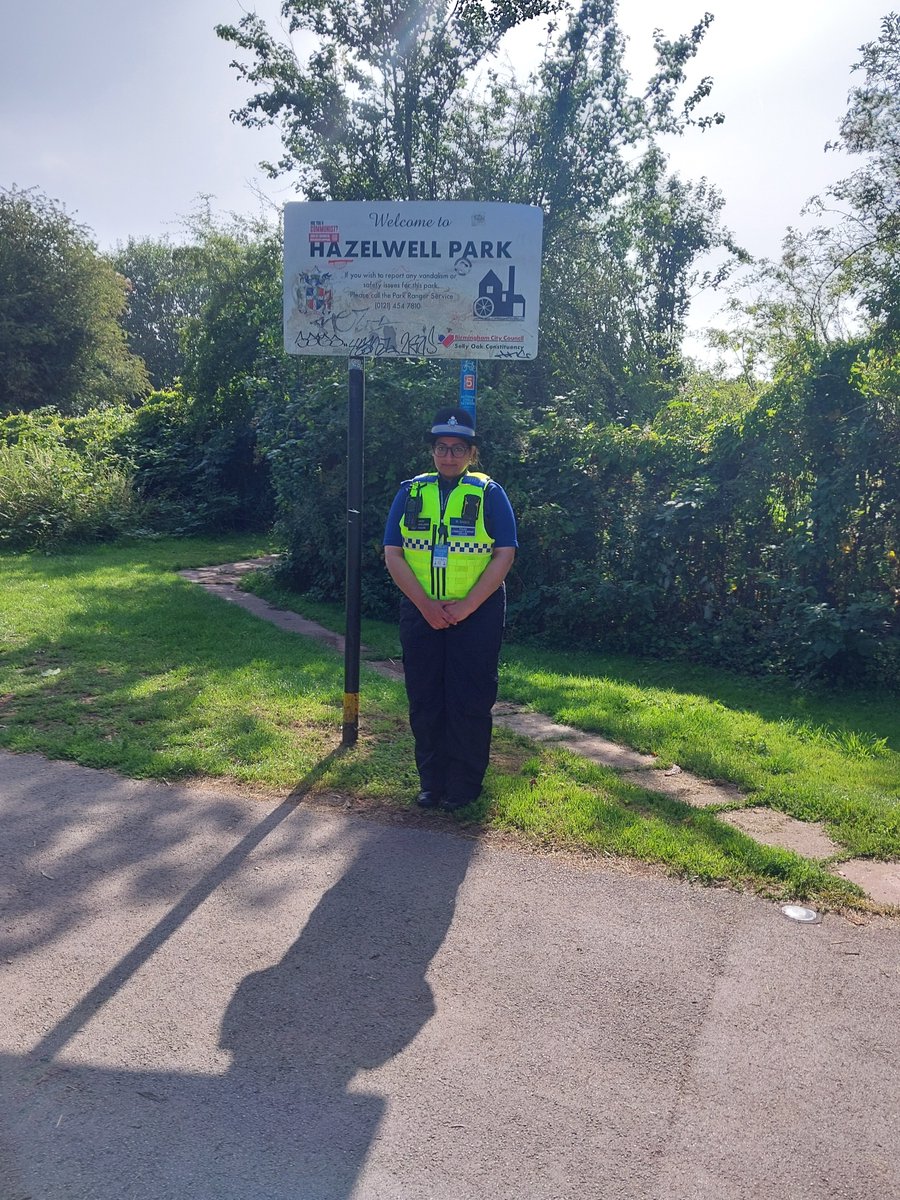 Responding to reports to a person in need in Hazelwell Park.