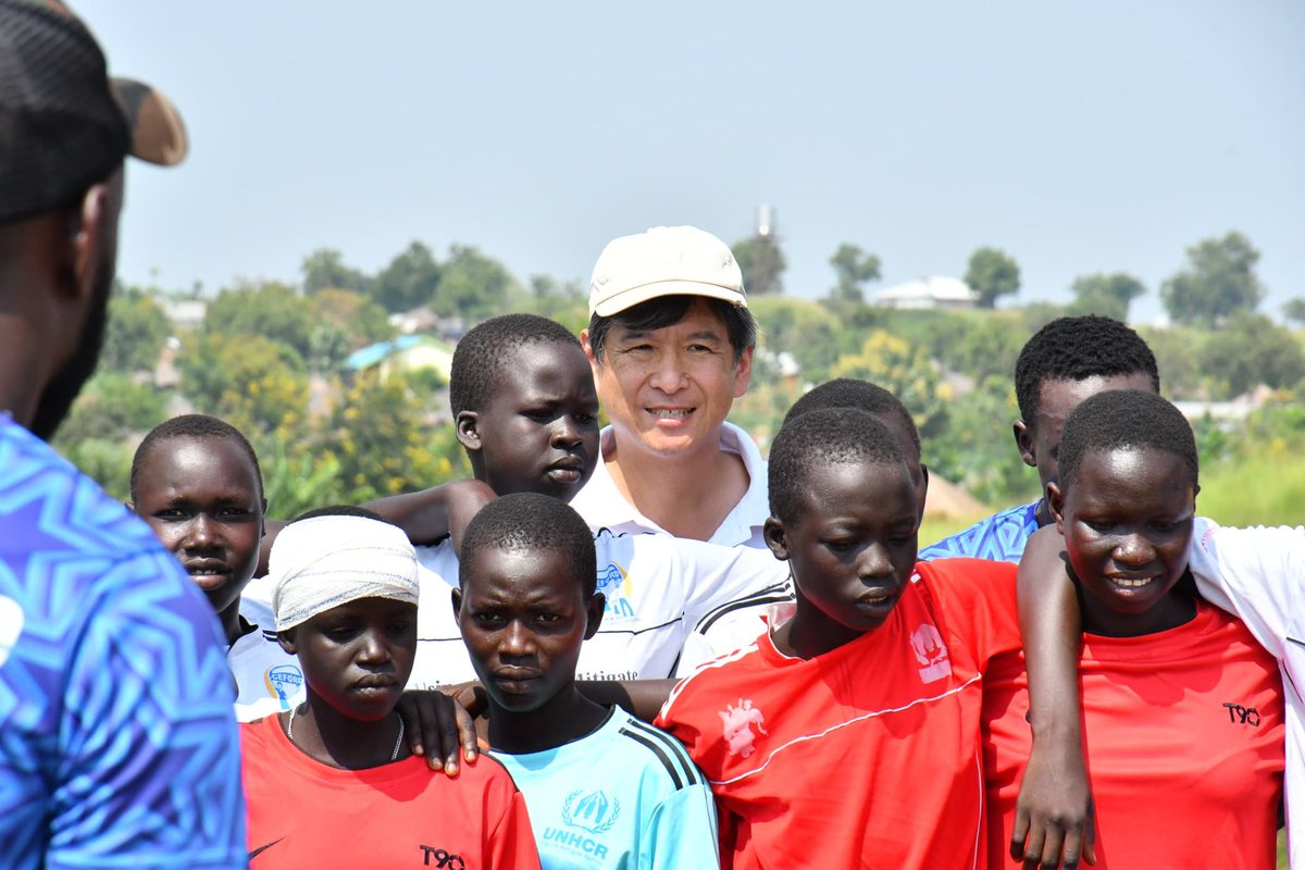 JicaUganda's tweet image. Today in Rhino Camp Settlement, @JICAUganda, @BrightStarsFC, @OPMUganda, &amp;amp; @UNHCRuganda are hosting a football event to promote gender equality, social cohesion &amp;amp; talent development ⚽ #SportsForDevelopment