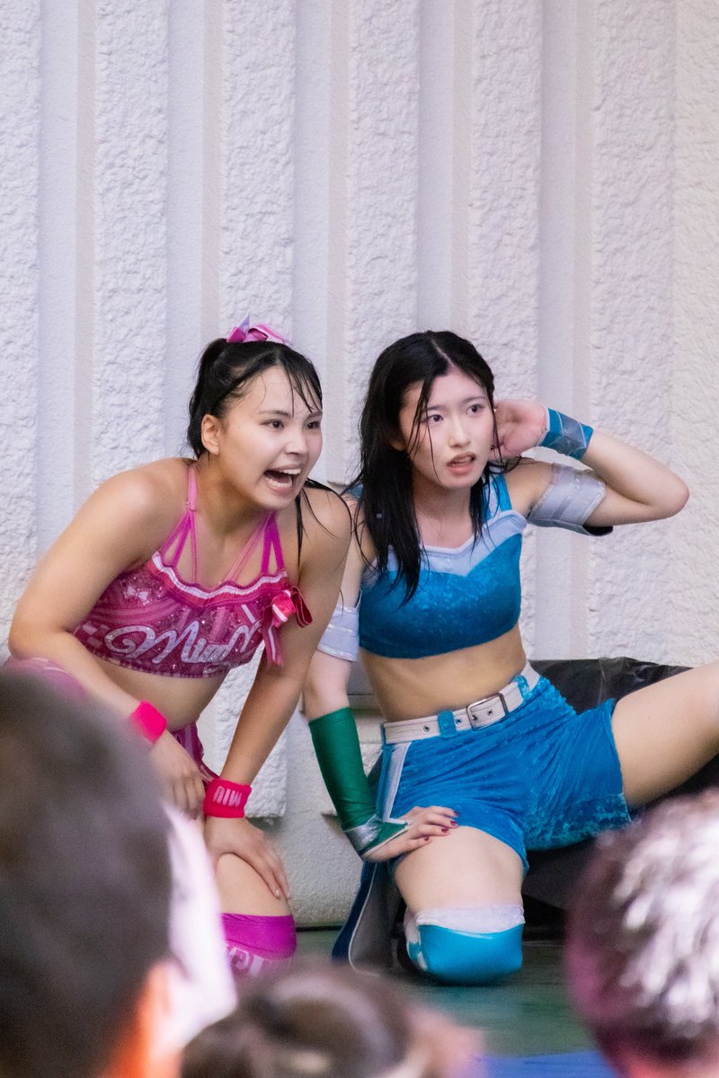 michuu0922's tweet image. 250726 上野恩賜公園野外ステージ
2人並んだ姿見て
キキララカラーじゃんとか思った🫣⭐️
#渡辺未詩 選手
#風城ハル 選手
#tjpw
#ガラフェス