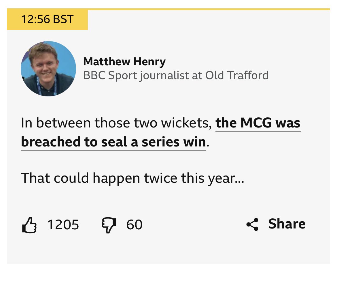 SJohnsonSport's tweet image. Didn’t take long for my attempt to avoid the Lions score in order to watch it later to fail…punished for checking on the cricket. 😭