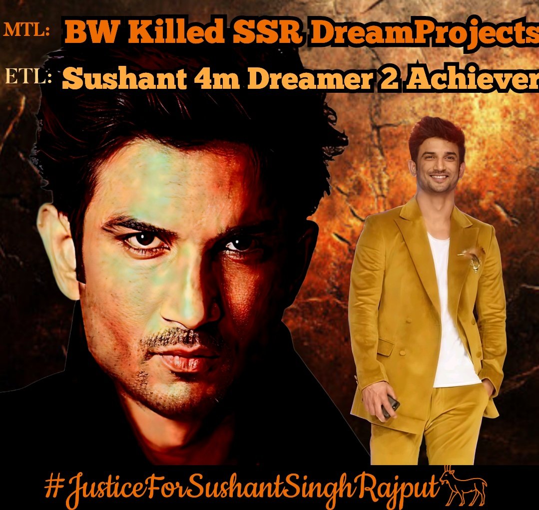 BW Killed SSR DreamProjects

(Starting from Paani, Chanda Mama Dur Ke...)

Sushant 4m Dreamer 2 Achiever
・⦿
#JusticeForSushantSinghRajput𓃵 
Is Inevitable And Non-negotiable 🔱 

#BoycottBollywoodCompletely

#ArrestRheaChakraborty

No Sushant No Bollywood ❌ 🚫