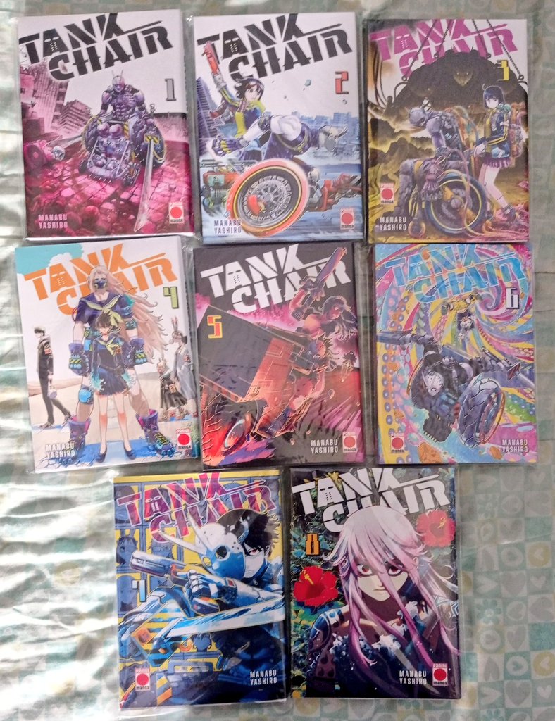 SuperManuMolina's tweet image. Soy el primero que prefiere las solapas a las sobrecubiertas en los mangas pero, ¡Cómo molan las de "Tank Chair" de @yashiro_manabu ! 🤩📚