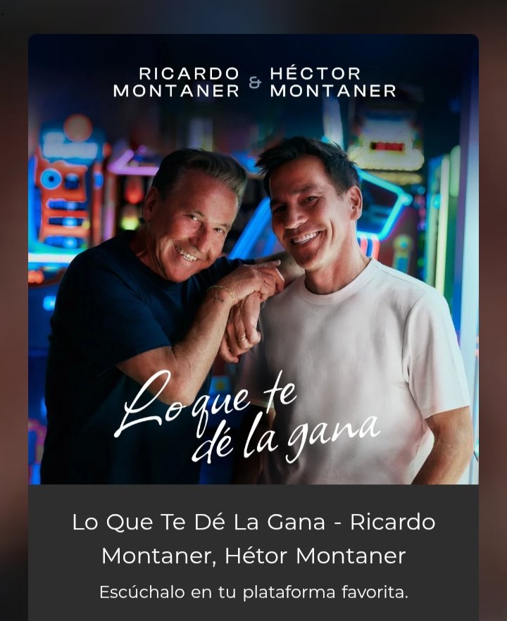 MundoChannels's tweet image. Este 29 de Julio Gran Estreno de "Lo Que Te Dé La Gana" nuevo tema de Ricardo Montaner junto a Héctor Montaner! 🎶

Reserva hoy: 
hammusic.co/lqtdlg_rm_hm 🔗

@montanertwiter 🎙️
@HechoAManoMusic 📀✋🏻

#RicardoMontaner