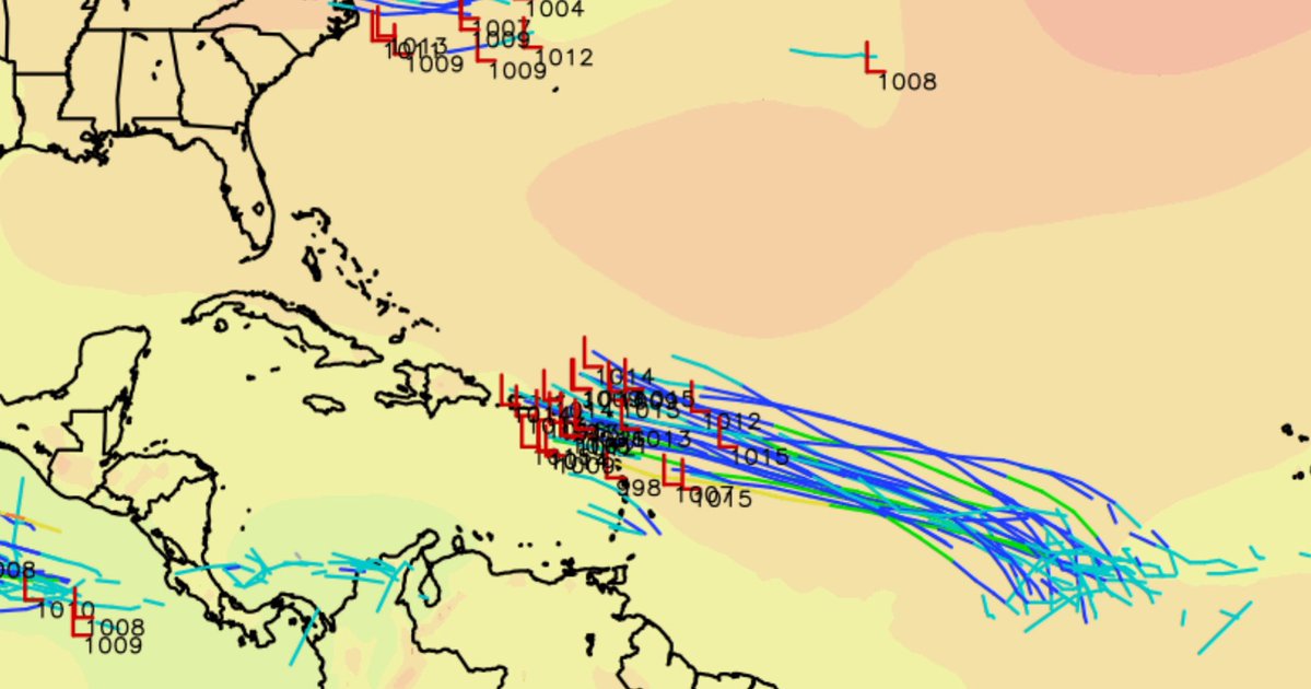Maybe something to watch next week.  NHC has not outlooked this area as of the time of this post.