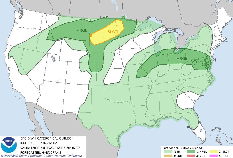 TornadoCoaching's tweet image. 🌩️ SLIGHT RISK this evening & tonight in parts of the Dakotas & NW Minnesota 🌩️
💨 Damaging winds are the main concern
🧊 Hail & a few tornadoes are possible
⚠️ Isolated severe storms likely from the Ohio Valley to the Mid-Atlantic & High Plains
What’s your target?