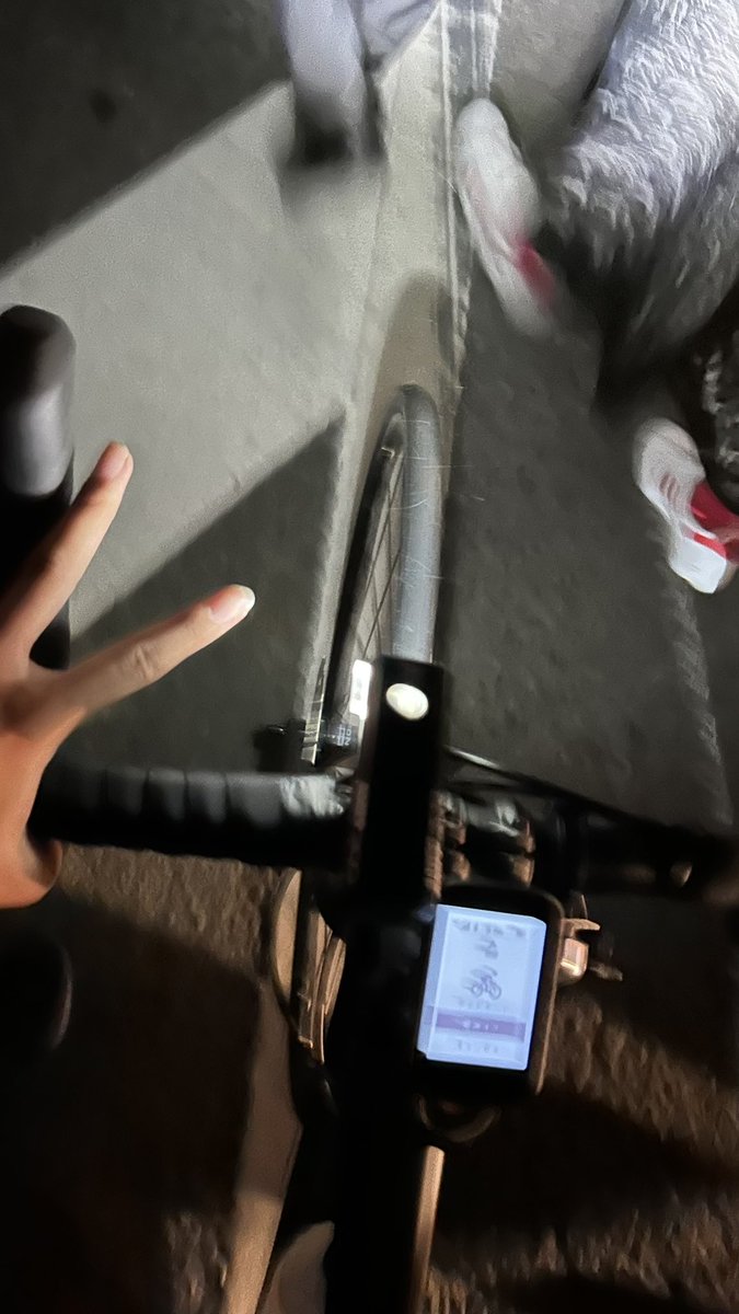 彼女(自転車)with花火大会