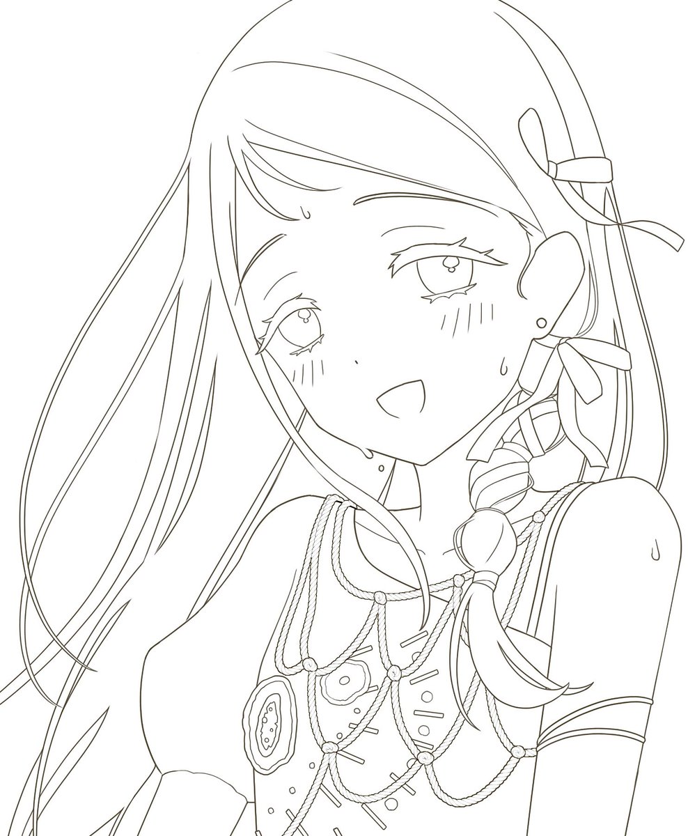 Hiro__T_T's tweet image. サンフェーデッドMVが良すぎたのでちゃんとした絵を描きたくて久しぶりに頑張ってる　線画…