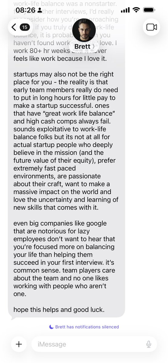 thatguybg's tweet image. so i made it onto r/linkedinlunatics 

for a totally fabricated post about work life balance designed to enrage people on linkedin (see text i sent to myself, not a candidate)

there must be an award for this