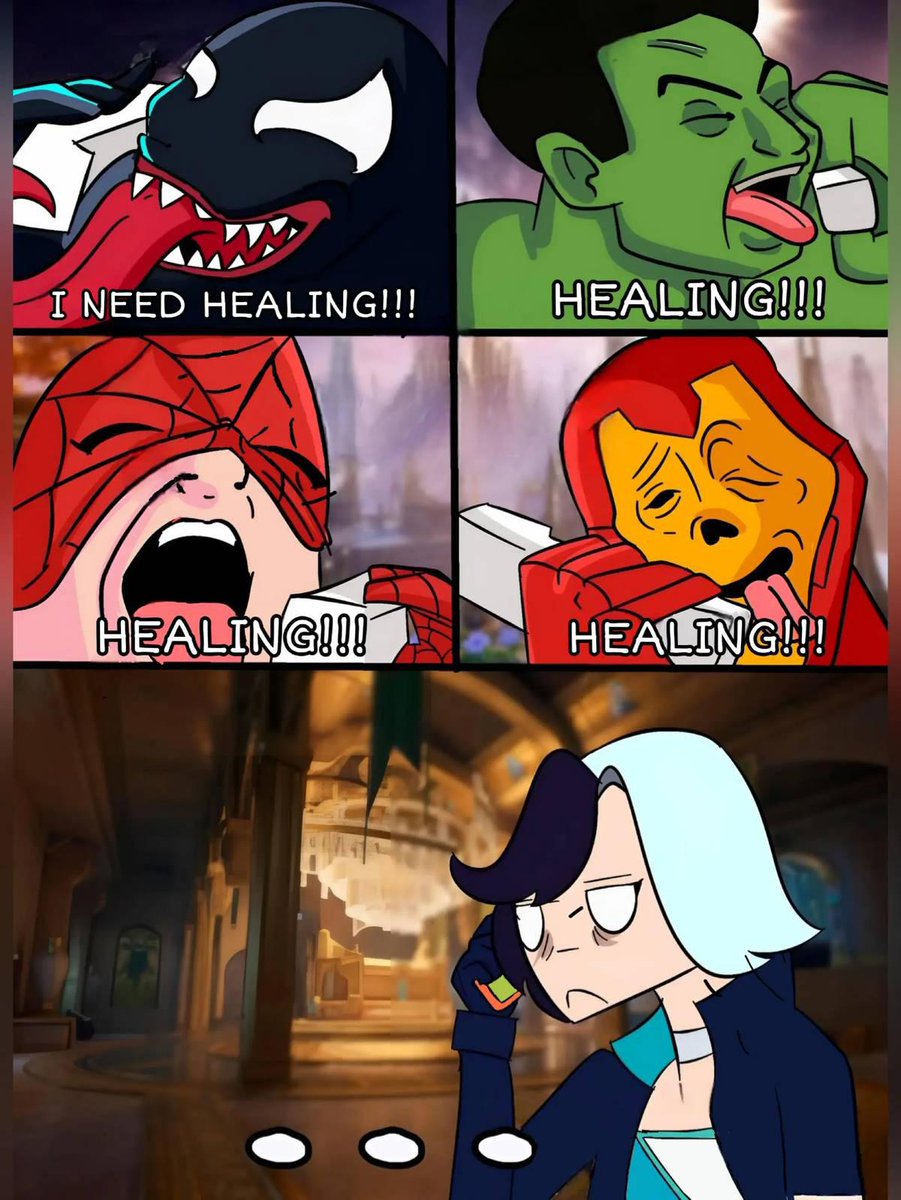 MarvelRivalsALT's tweet image. Life of a healer but with not a lot of heals #MarvelRivals
🔗 jujuyugi2