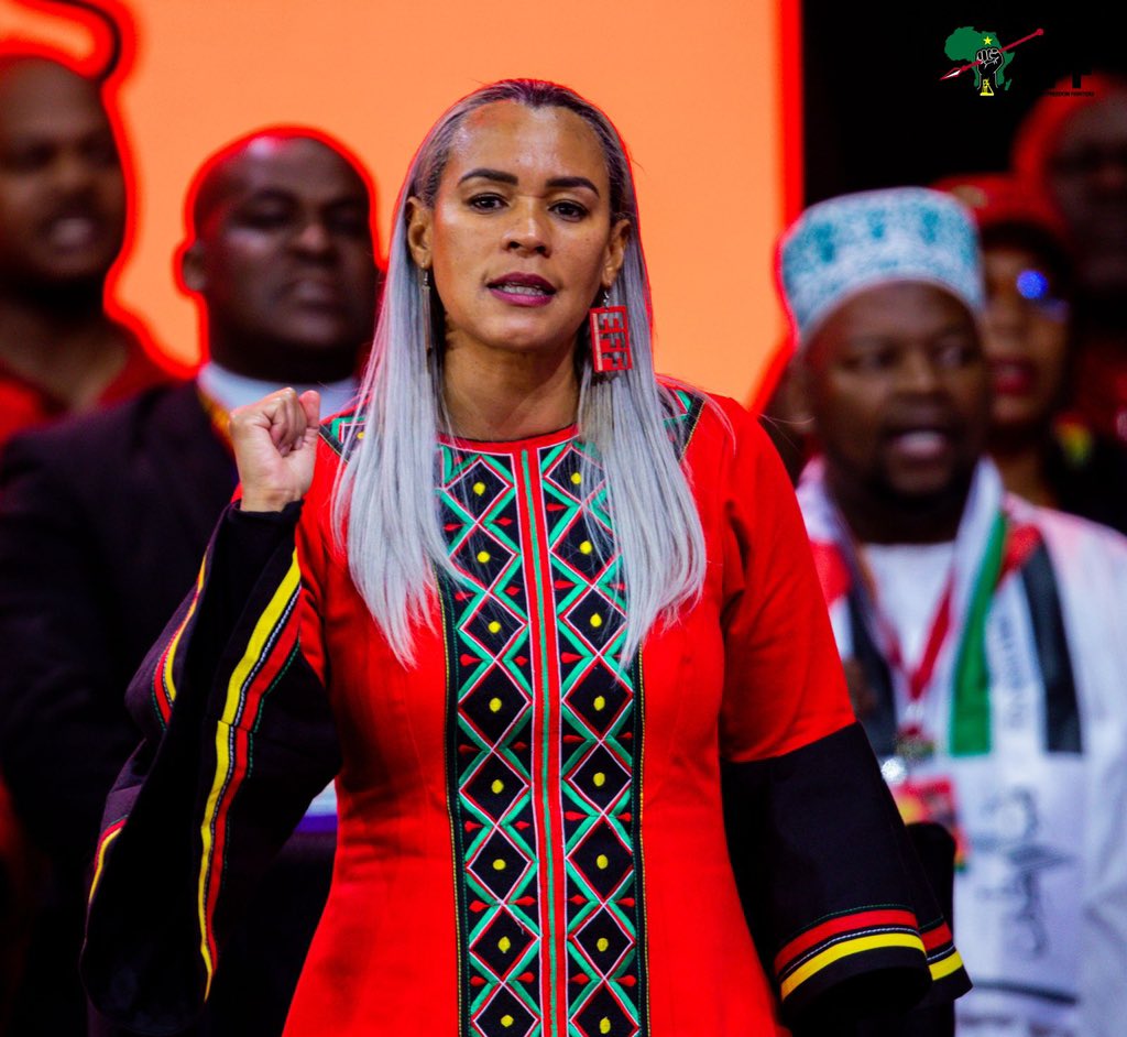 Economic Freedom Fighters (@effsouthafrica) on Twitter photo ♦️In Pictures♦️
The EFF Secretary General <a href="/DlaminiMarshall/">Marshall Dlamini</a> and Deputy Secretary General <a href="/LeighAnnMathys/">LeighAnn Mathys</a> singing Nkosi Sikelel’ iAfrika at the #EFFTurns12 Rally. ♦️In Pictures♦️
The EFF Secretary General <a href="/DlaminiMarshall/">Marshall Dlamini</a> and Deputy Secretary General <a href="/LeighAnnMathys/">LeighAnn Mathys</a> singing Nkosi Sikelel’ iAfrika at the #EFFTurns12 Rally.