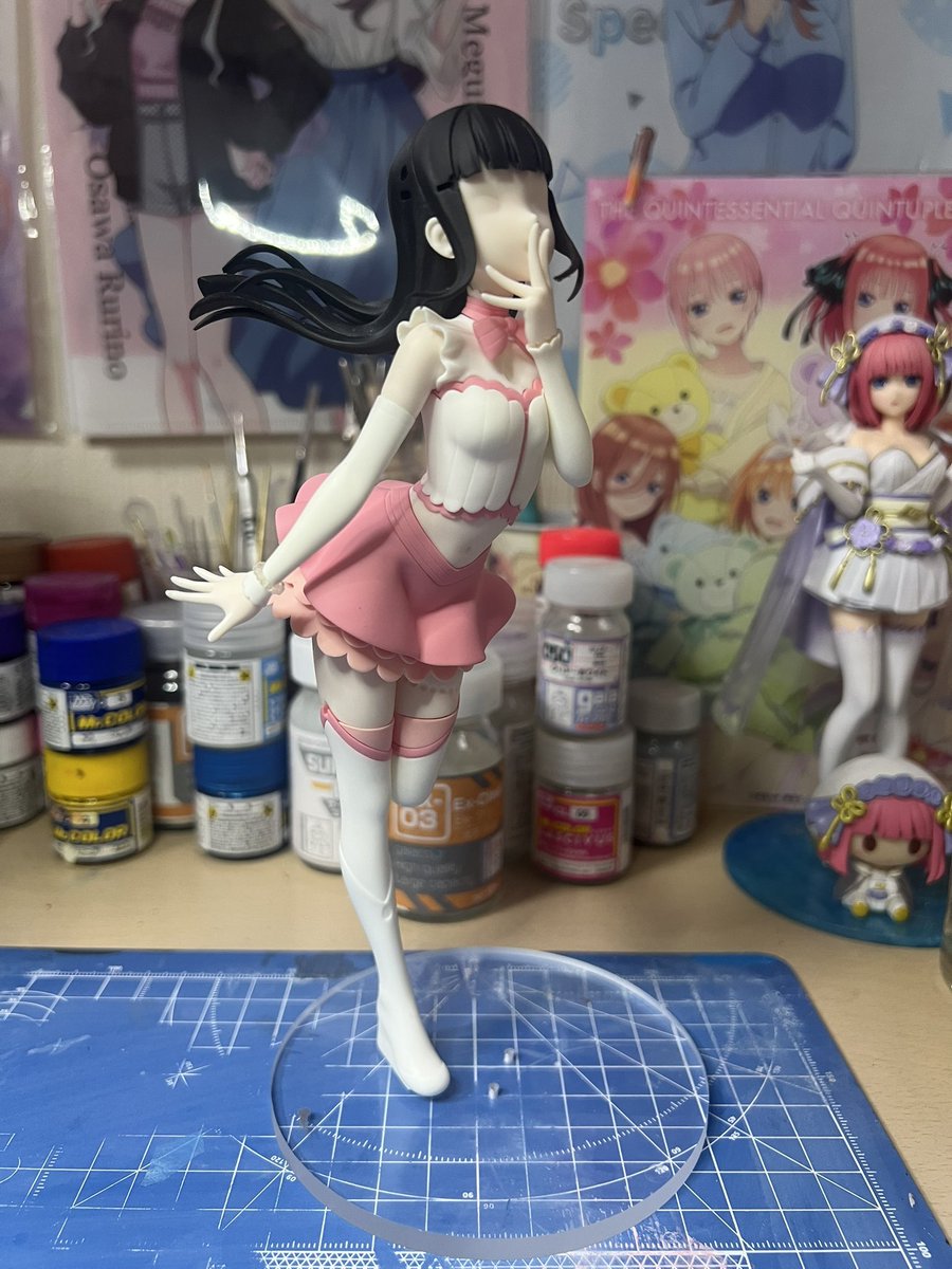 JUN_8_10_'s tweet image. キャラグミン黒澤ダイヤ♦️

素組み終わったのでボチボチ塗って行こうと思います〜🖋️