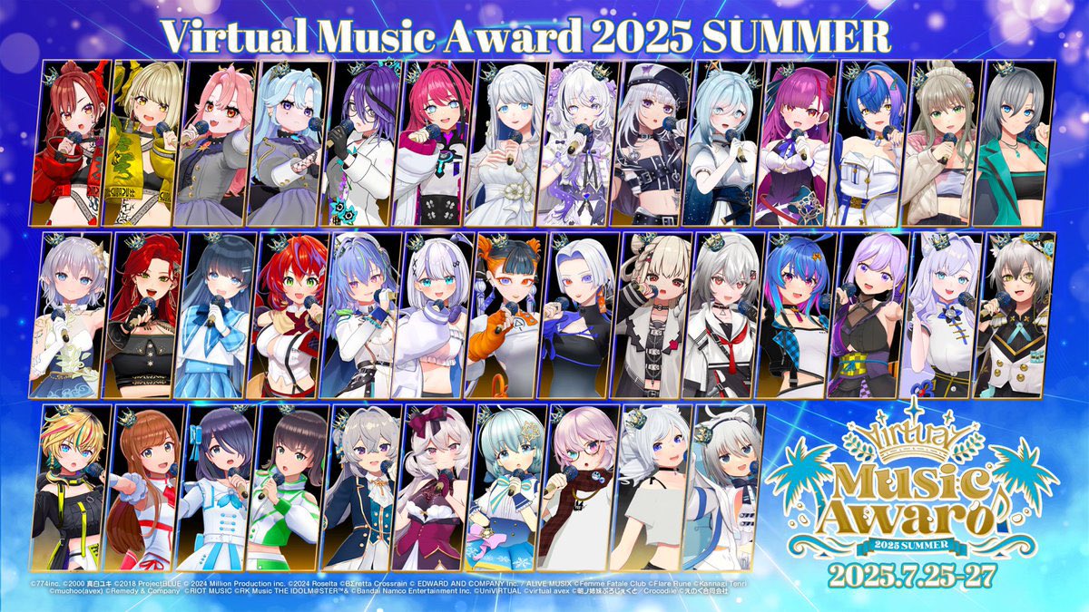 UtagawaLetora's tweet image. そして明日は #ブイアワ2025夏
#ヴイアラ から レトラ単独出演!!
一緒に音楽を堪能しよ〜!
楽しむぞ〜!!!!!
▼チケット詳細こちら
zan-live.com/live/detail/10…