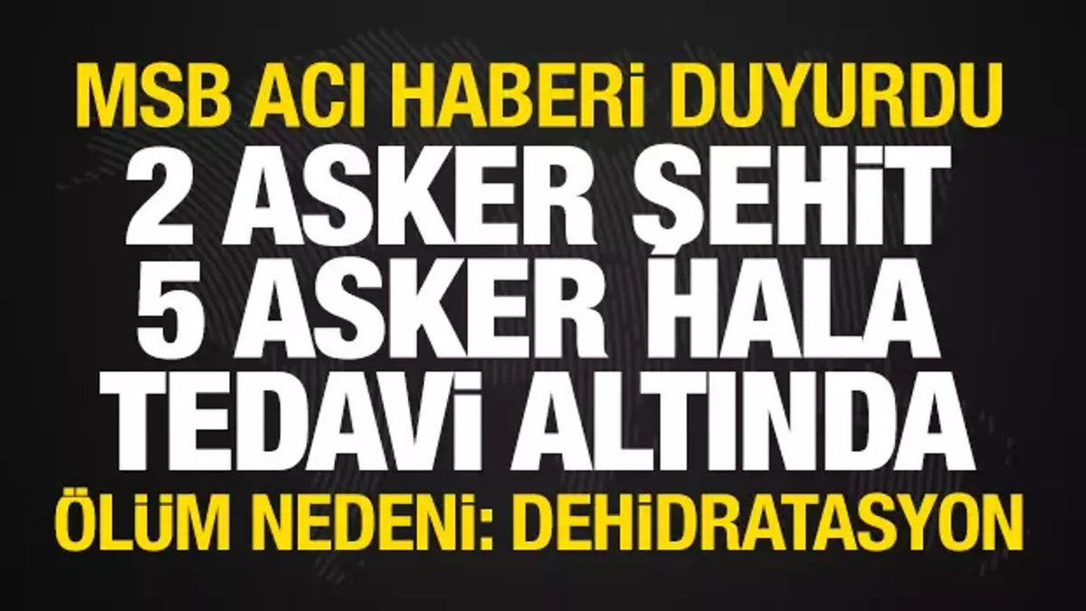 feyzi_fyzisbsrn's tweet image. Yemen çöllerinde bile Türk askeri susuzluktan şehit olmadı
Sıcaklıkların 40°’ye çıktığı günlerde böyle eğitim olur mu?
-İskenderun'da hastaneye kaldırılan yedi askerden ikisi şehit oldu.Milli Savunma Bakanlığı askerlerin aşırı sıvı kaybı nedeniyle şehit olduğunu açıkladı.…