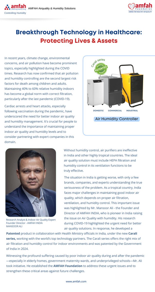 Mansoor_Ali9's tweet image. Leadership Is A Serious Responsibility...
#IAQ #IndoorAirQuality #HumidityControl #Leadership #Innovation #AmfahIndia #AirPurification #RealImpact