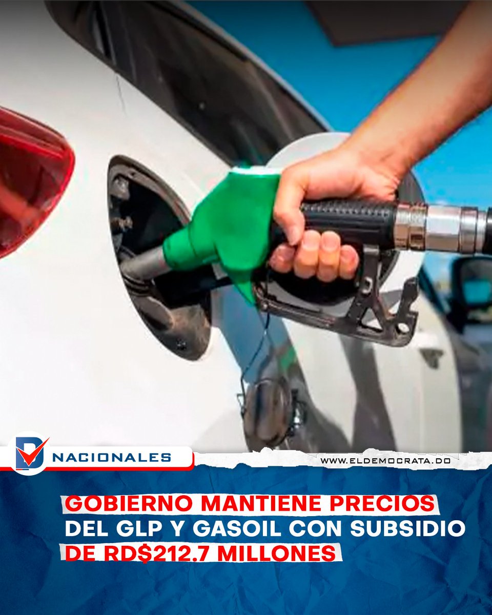 eldemocratard's tweet image. El viceministro de Comercio Interno, Ramón Pérez Fermín, informó que el Gobierno dominicano mantendrá sin variación los precios de los combustibles esenciales para la semana del 26 de julio al 1 de agosto de 2025, incluyendo el GLP, el gasoil regular y el gasoil óptimo al…