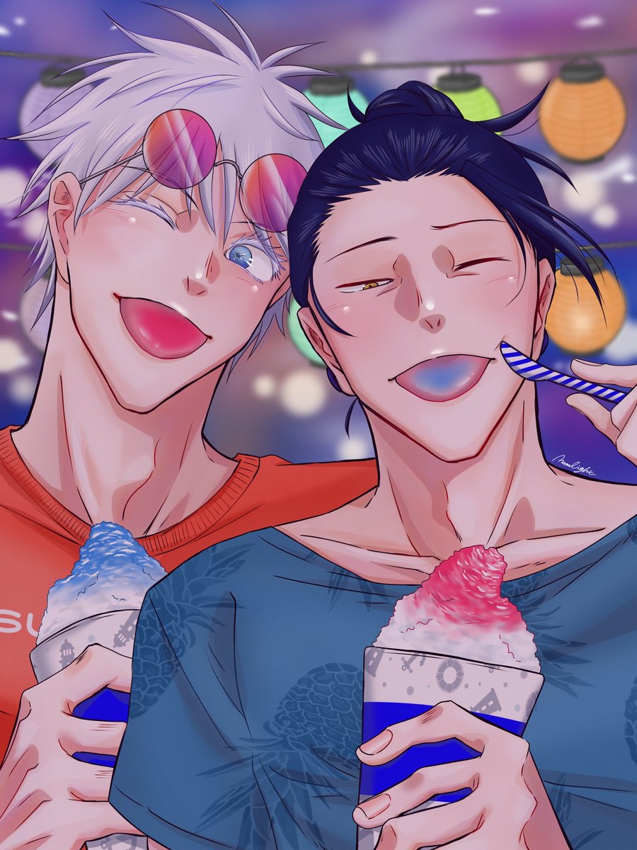 Moonlight175557's tweet image. 夏祭り🍧（再掲）
#呪術廻戦ファンアート