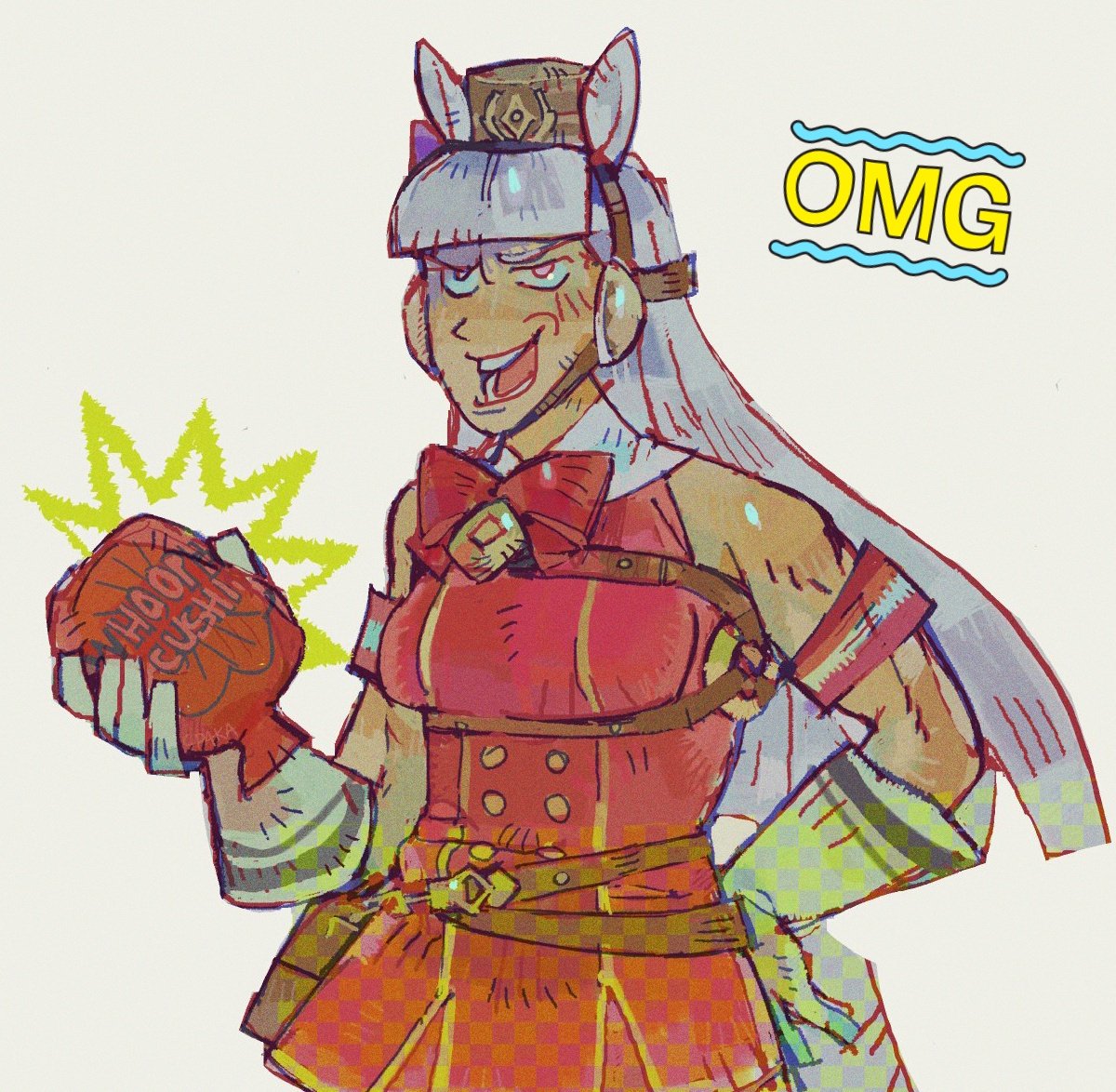 GOVNULYATKO's tweet image. golshi from manga with the lesbian flag i gave her accidentally #umamusume