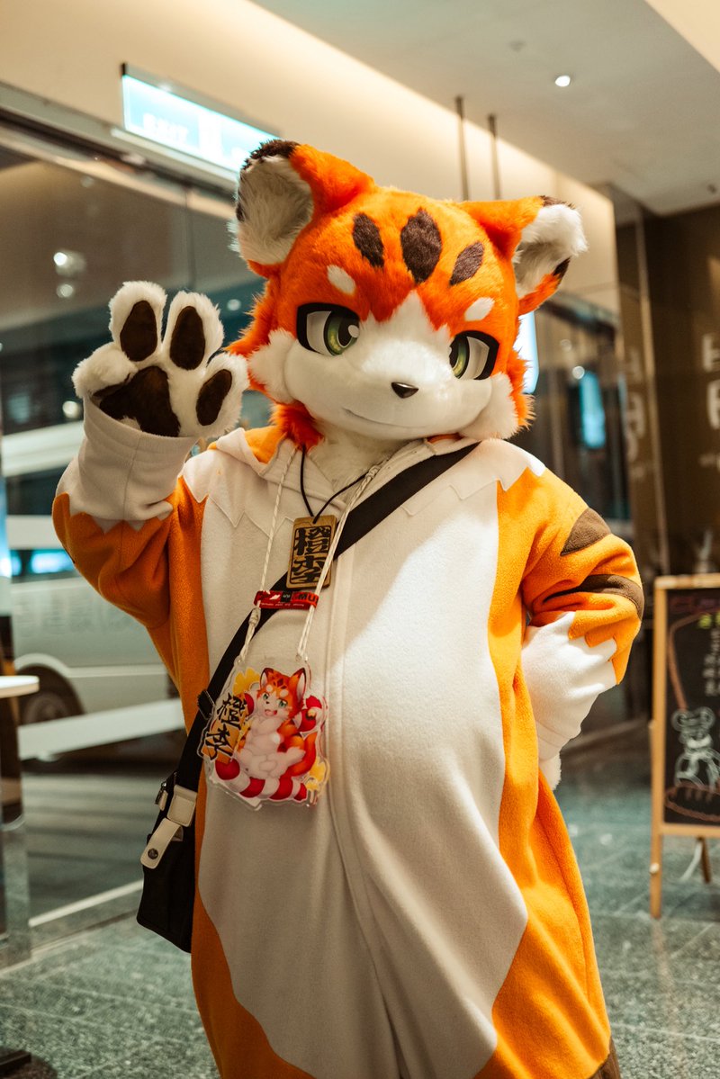 k_mohumohu's tweet image. UTFG最後の夜はきぐパで出てたよ〜
アンコないからスリムになっちゃった💦
#UTFG2025
#FursuitEveryday
📸:@racoonwolf