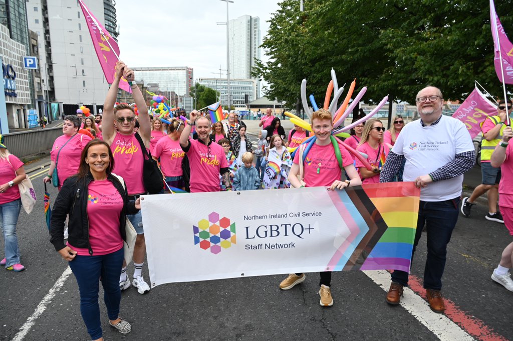 Dept of Finance (@dptfinance) on Twitter photo 📸Happy <a href="/belfastpride/">Belfast Pride</a> from the Civil Service LGBTQ+ Staff Network. Come say hello at our stands at the Pride Village today and learn about the work we do in delivering essential public services. #BelfastPride 📸Happy <a href="/belfastpride/">Belfast Pride</a> from the Civil Service LGBTQ+ Staff Network. Come say hello at our stands at the Pride Village today and learn about the work we do in delivering essential public services. #BelfastPride