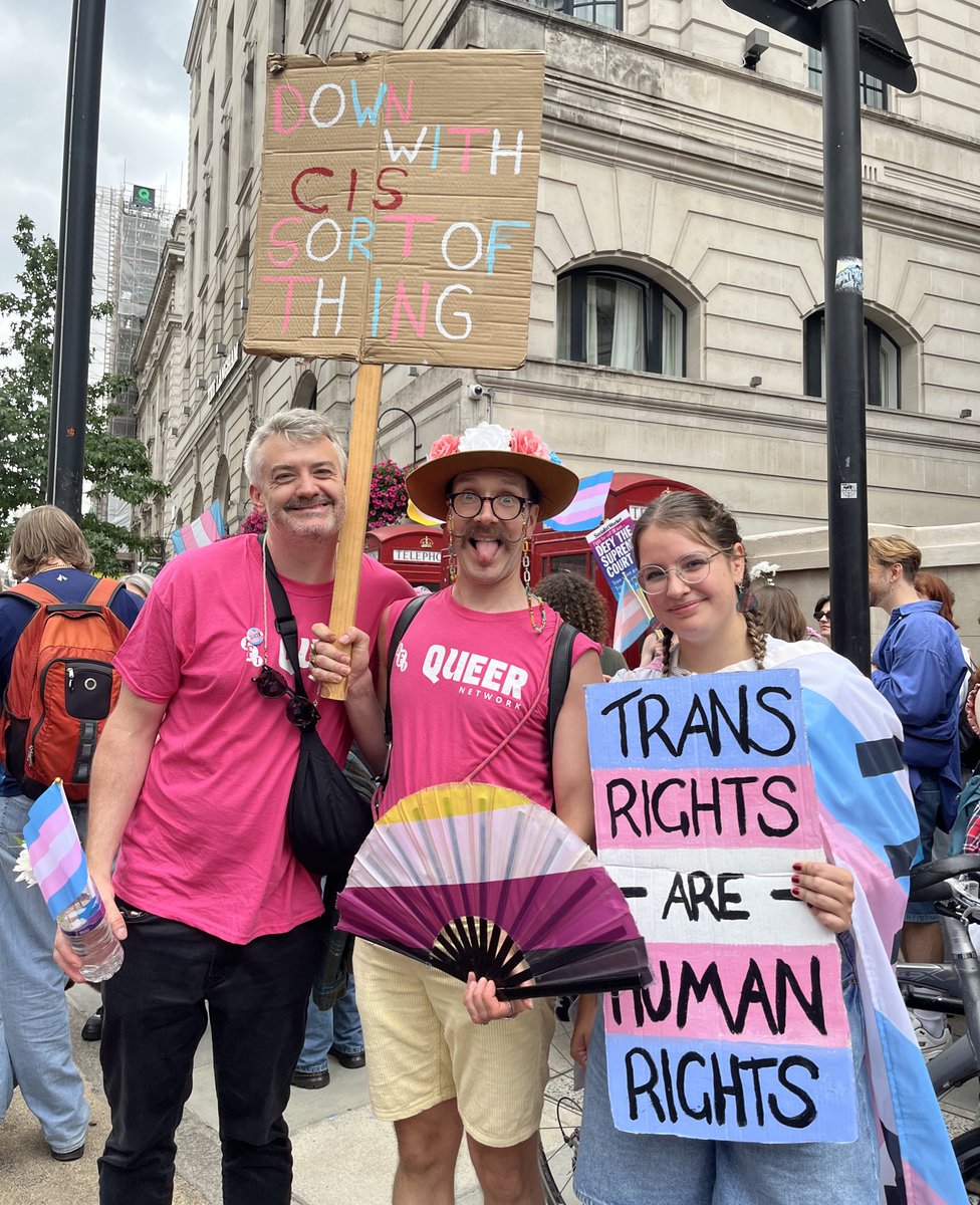 BFI's tweet image. Proud to stand in solidarity with our trans colleagues and community at today’s London Trans+ Pride 🏳️⚧️
Our Queer Network is marching alongside our queer friends, allies and neighbours from the cultural sector ✨