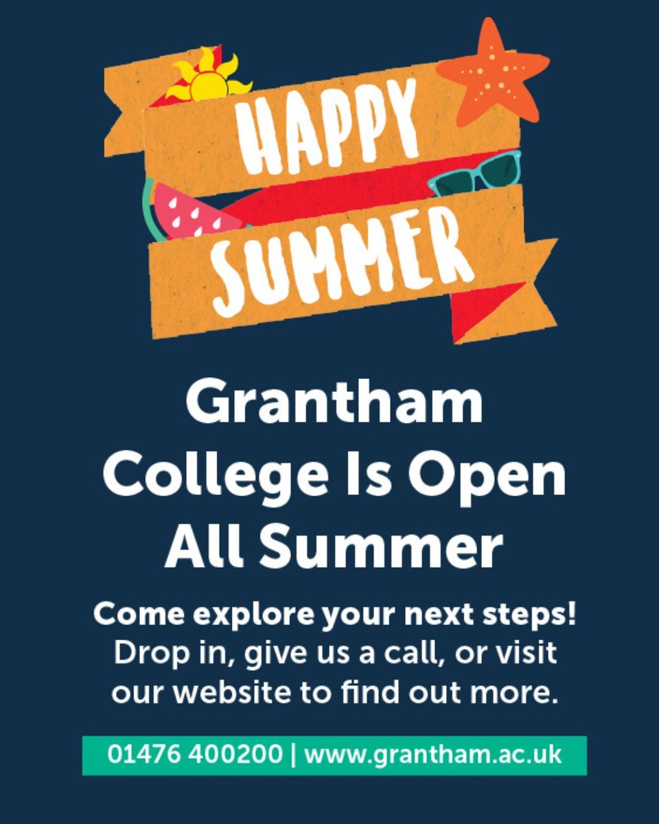 Grantham College & University Centre (@granthamcollege) on Twitter photo โ๏ธ Have questions about courses, admissions, or support? We're open all summer!
๐ Call us on 0800 052 1577
๐ง Email us at enquiry@grantham.ac.uk
buff.ly/qjLd6eS โ๏ธ Have questions about courses, admissions, or support? We're open all summer!
๐ Call us on 0800 052 1577
๐ง Email us at enquiry@grantham.ac.uk
buff.ly/qjLd6eS