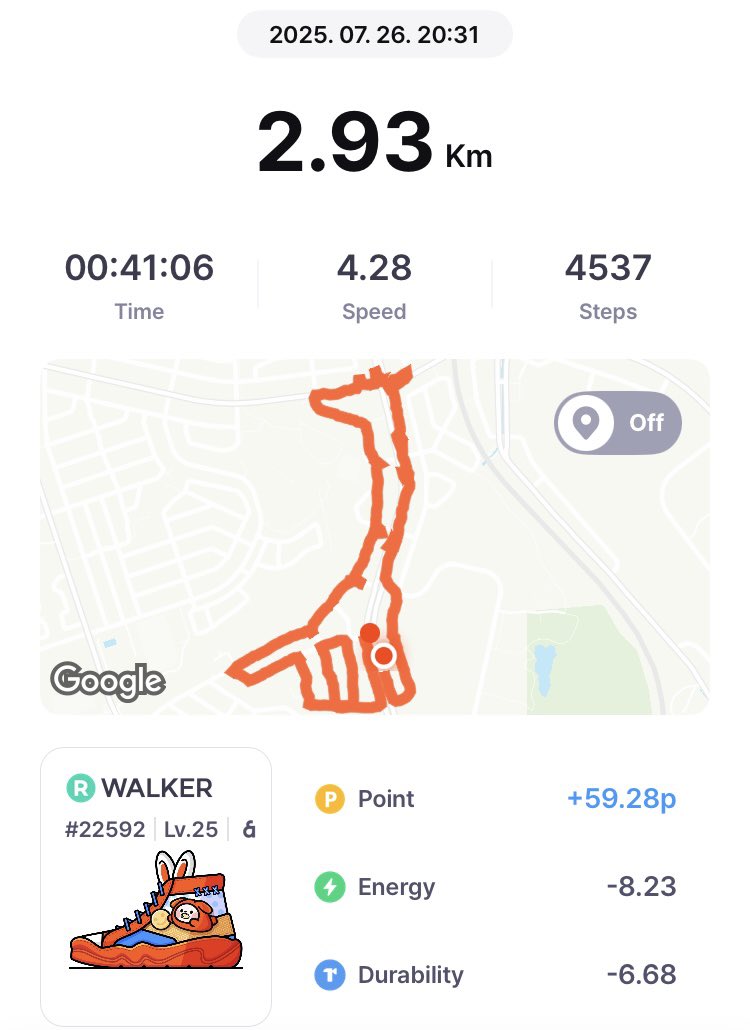 sajakaeru's tweet image. キリン🦒
模様とか角(？)とか耳とか、細かい部分がよく見えないけど。これはキリン！
#Superwalkart
#Artrun
#runart
#Superwalk