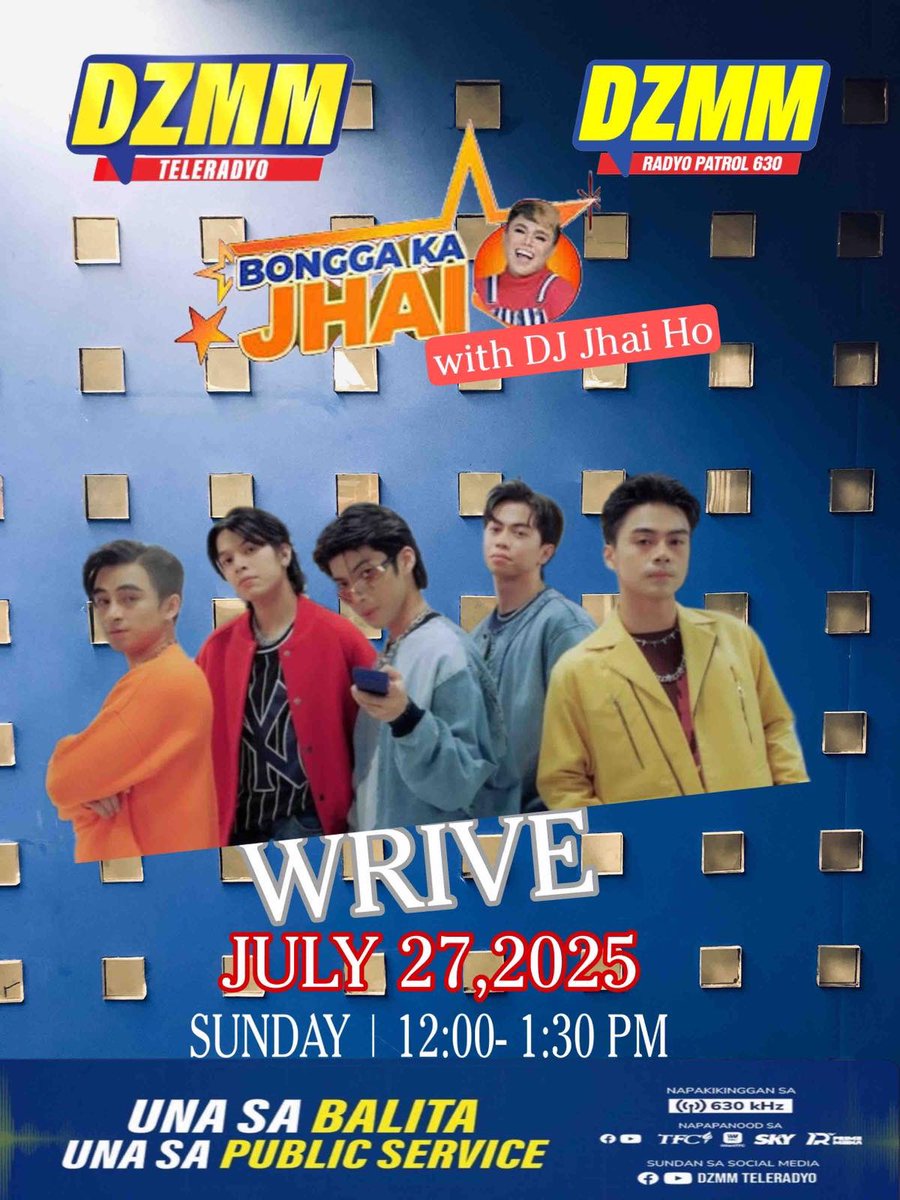 Catch <a href="/wriveph/">WRIVE PH</a> this Sunday LIVE on <a href="/DZMMTeleRadyo/">DZMM TeleRadyo</a> with <a href="/mor1019jhaiho/">DJ Jhaiho</a>! 📻

Stream on Spotify:
bit.ly/46Md9pF

#WRIVE #StarMusicPH #ABSCBNMusic #StarMagic #PolarisStarMagic #ABSCBN #OPM #PPOP #DZMM