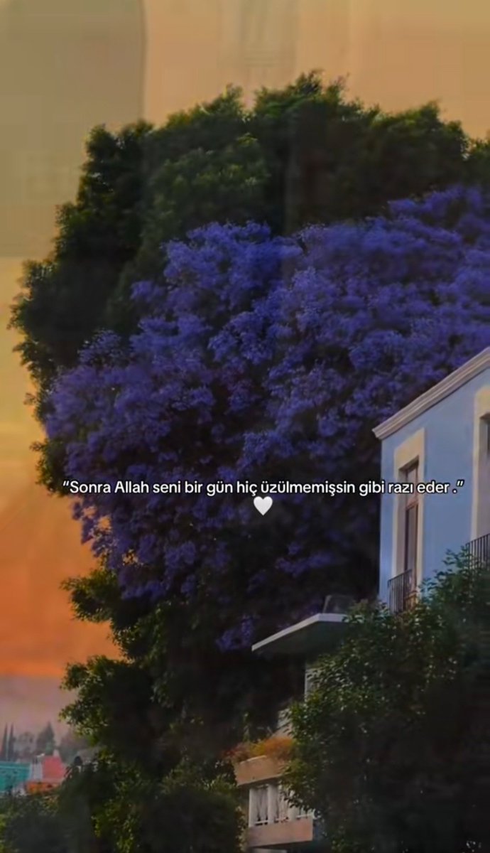 "Sonra Allah seni bir gün hiç üzülmemişssin gibi razı eder."