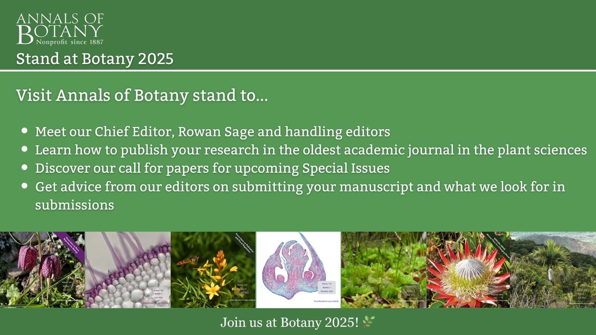 annbot's tweet image. 🌴 Heading to Botany 2025 in Palm Springs?
Come visit the @annbot booth and meet our Chief Editor!
📚 Get tips on publishing your research
📝 Learn what we look for in submissions
📢 Explore our Special Issue open calls
Let’s talk plant science. See you there!
#PlantScience