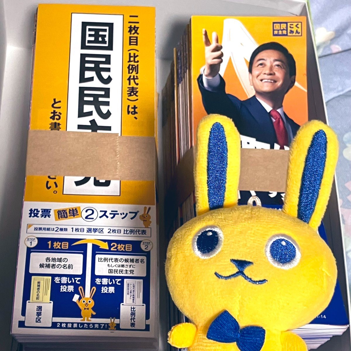 FAN_NIKI_DPFP's tweet image. こう見えてもガチの🐰兎推し。
令和7年7月7日午前7時7分入党。
ボラセンに足を運ぶ事5回。
証紙貼り枚数:2,000枚(2箱📦)
ポスティング部数:2,056部
ビラ配り部数:推定160〜180部
推し活的水準から→選挙活動の後方支援にステージアップ。
#国民民主党が好きだ
#国民民主党支持者と繋がりたい