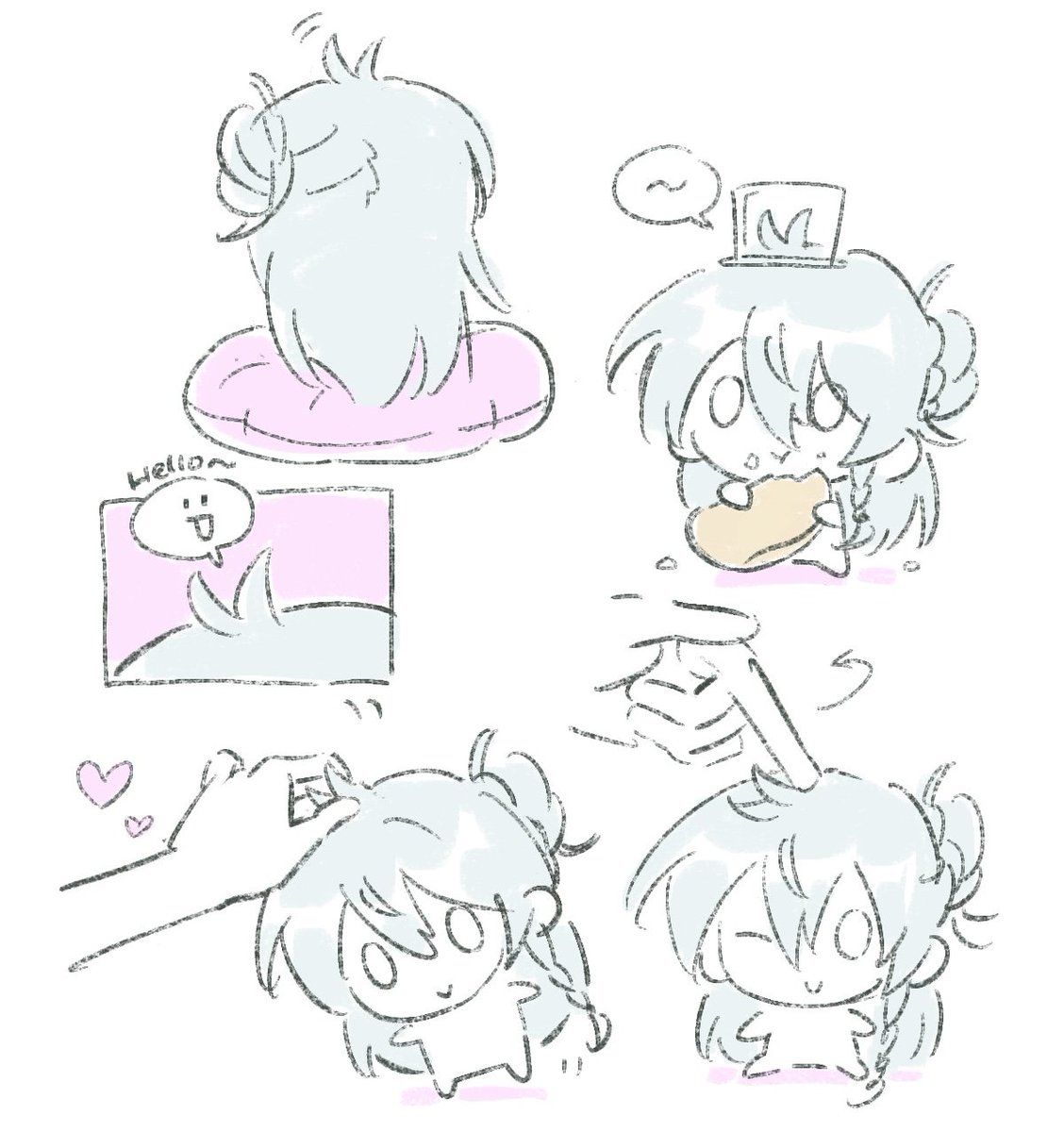 daizhechaquerl1's tweet image. 抚摸呆毛（——）