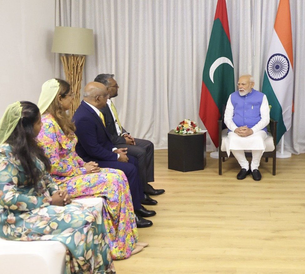 Abdulla Shahid (@abdulla_shahid) on Twitter photo It was an honour to meet Prime Minister <a href="/narendramodi/">Narendra Modi</a> with the <a href="/MDPSecretariat/">MDP Secretariat</a> delegation during his state visit to the #Maldives.
We had a constructive discussion on the deep-rooted ties between our two countries, built on decades of partnership, shared interests, and mutual It was an honour to meet Prime Minister <a href="/narendramodi/">Narendra Modi</a> with the <a href="/MDPSecretariat/">MDP Secretariat</a> delegation during his state visit to the #Maldives.
We had a constructive discussion on the deep-rooted ties between our two countries, built on decades of partnership, shared interests, and mutual