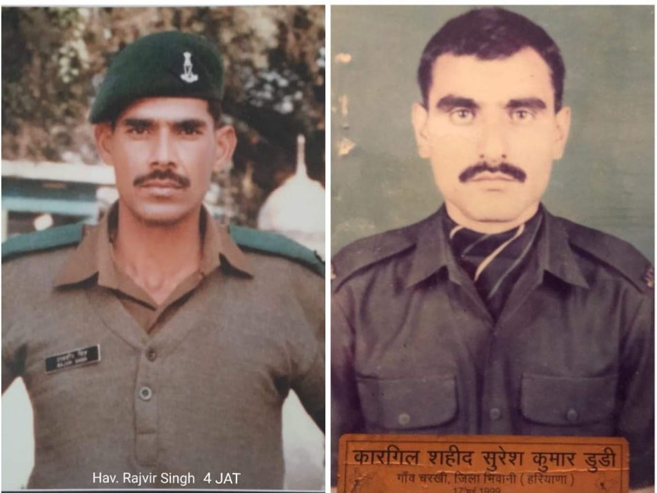 JATs_Land's tweet image. 4 JAT Regiment ⚔️
शहीद राजवीर सिंह श्योराण 🇮🇳
शहीद सुरेश कुमार डूडी 🇮🇳
बजरंग पोस्ट, द्रास सेक्टर कारगिल युद्ध में निडर होकर लड़े
57 दिनों के बाद उनके पार्थिव शरीर मिले
जाट बलवान जय भगवान 🔱
#JAT ⚔️ #जाट
#KargilVijayDiwas #IndianArmy