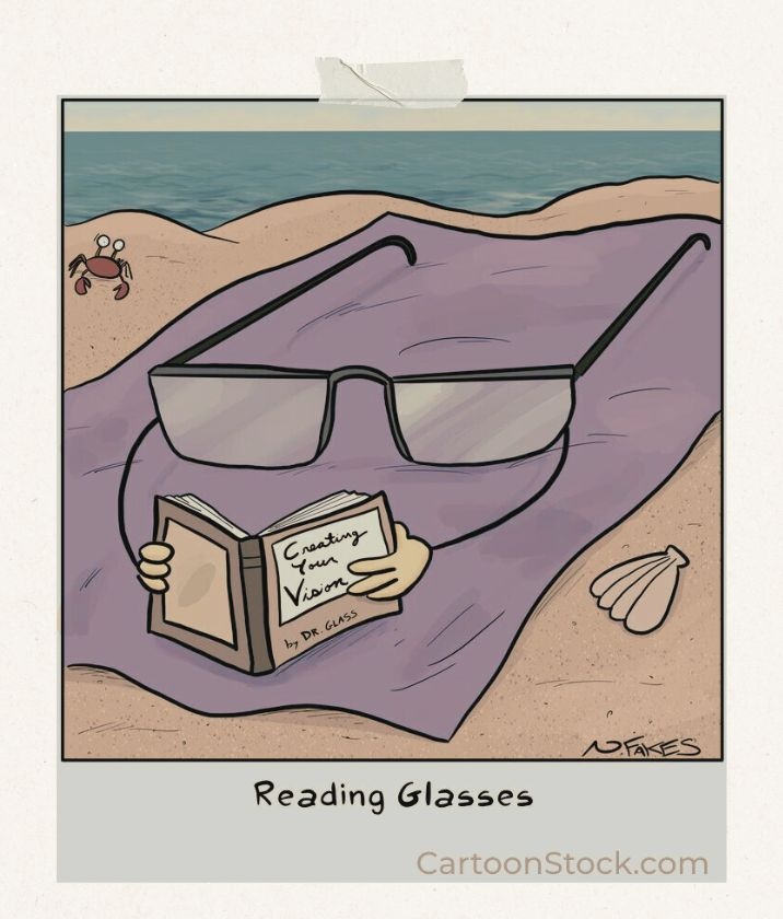 Levenger's tweet image. Even your reading glasses need a little R&R.
#BeachReads #SummerReading #BookClub