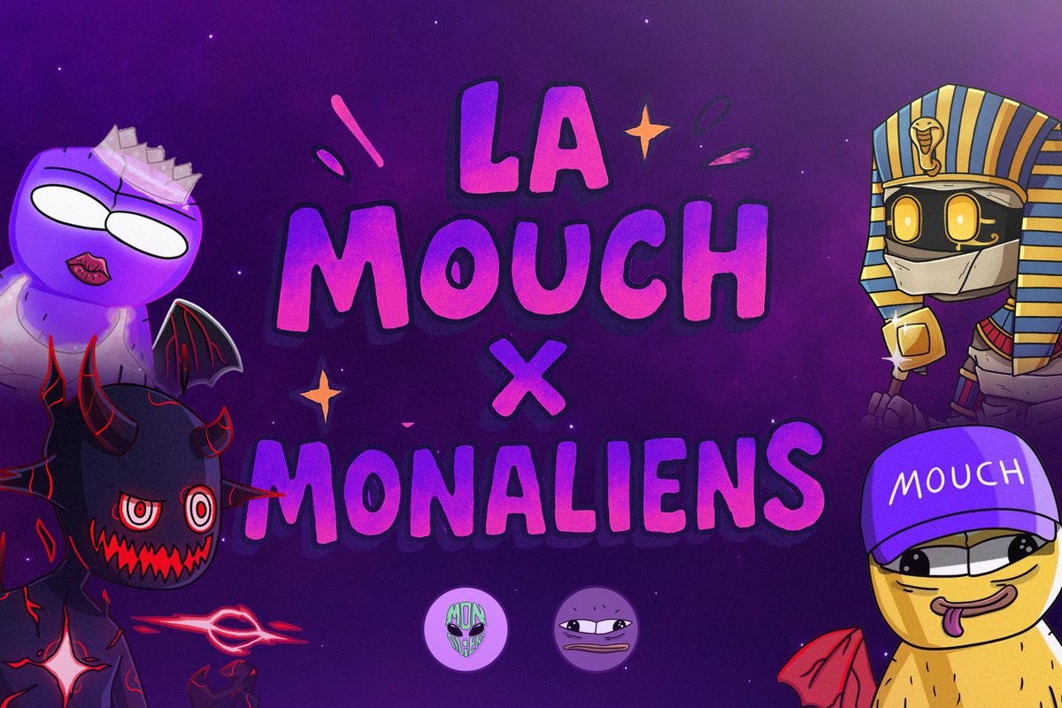 monaliens's tweet image. La Mouch x Monaliens
We’re happy to announce our official partnership with @LaMouchNFT !
To celebrate this we’re giving away 20 La Mouch spots 🦟👽
-10x GTD
-10x FCFS
How to enter:
• Follow @LaMouchNFT and @monaliens
• Join both Discords
discord.gg/monaliens…