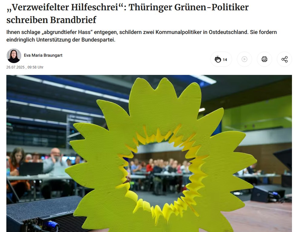 PeterBorbe's tweet image. Thüringer Grünen-Politiker jammern, wenn ihnen ihre eigene Medizin verabreicht wird. "Grün-Sein" in Thüringen bedeute, Steine im beruflichen und alltäglichen Handeln in den Weg gelegt zu bekommen. Angst fange an, sich breitzumachen, heißt es. Komisch, ist das nicht exakt die…