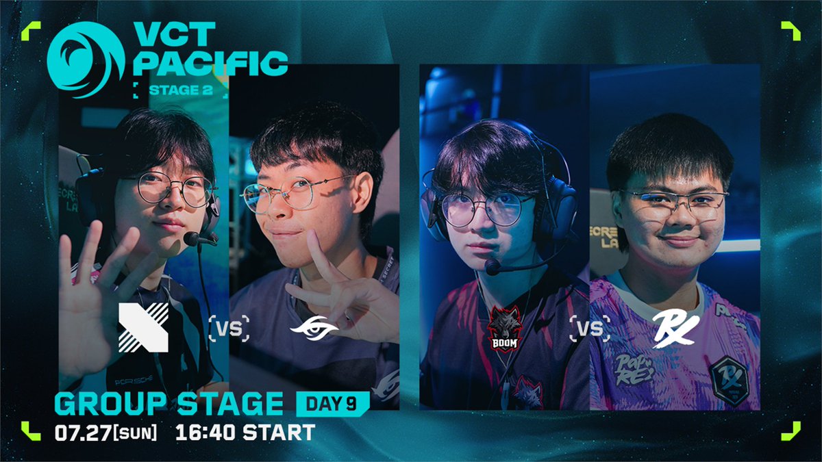 valesports_jp's tweet image. #VCTPacific STAGE 2 DAY9
7/27(日) - 16:40 START👊
🔴youtube.com/watch?v=3D1T1b…
🟣twitch.tv/valorant_jpn
⚔️MATCH 1
@DRX_VALORANT vs @teamsecret
⚔️MATCH 2
@boomesportsid vs @pprxteam
🎙️キャスター
岸大河 / @StanSmith_jp
yukishiro / @yukishiro3
Retloff / @Flarejpn