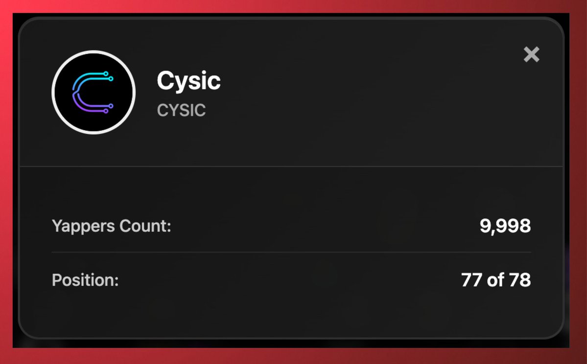 David__GMI's tweet image. 9,998 yappers are chasing one thing. Only 500 will get it.
@cysic_xyz just announced their Genesis NFT and only the top 500 on the Kaito leaderboard will mint.
You’re not farming content. You’re farming ComputeFi history.
