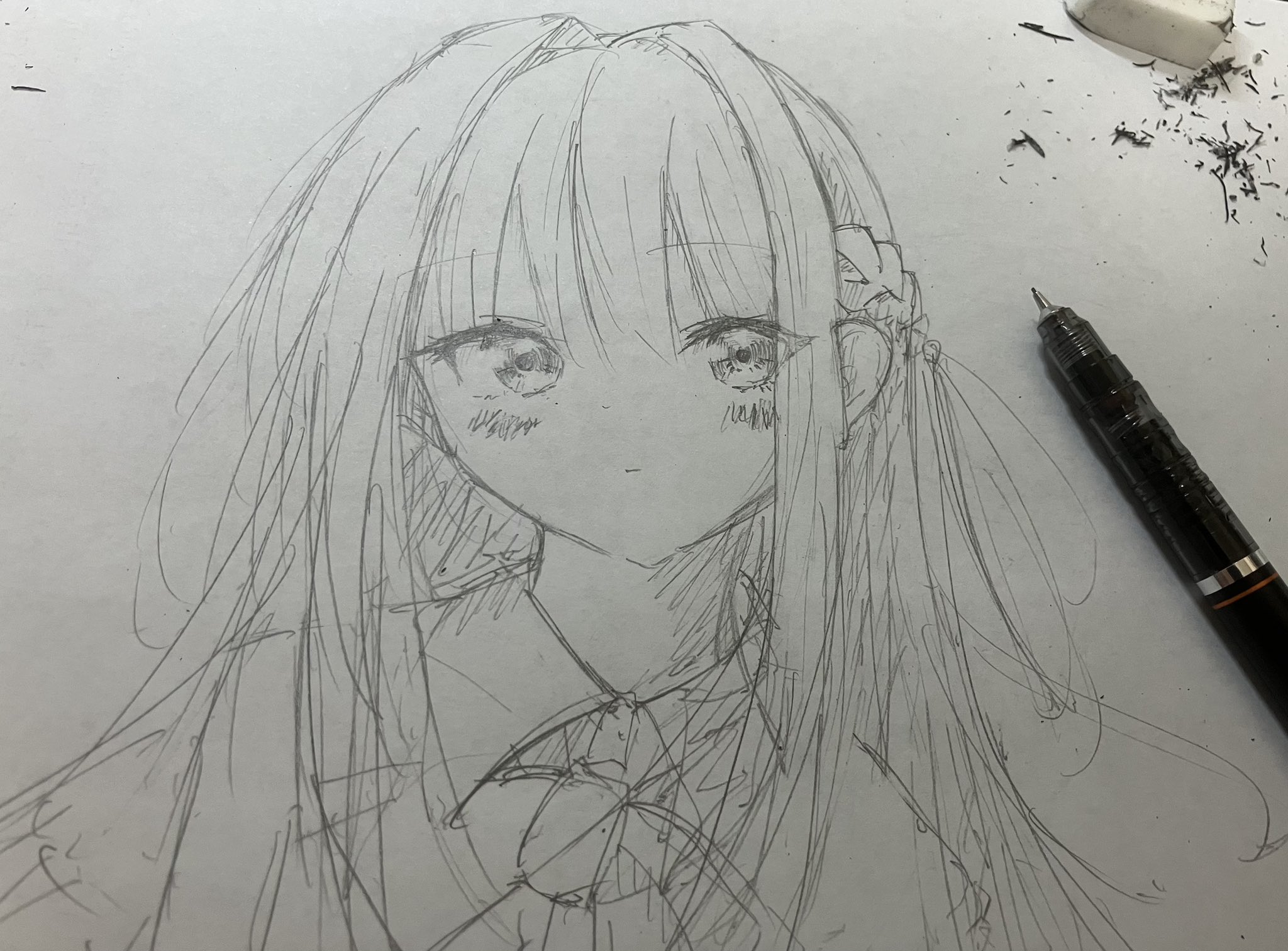 の*る様 オリジナル手描きアナログイラスト 29 29.オリジナル手描きイラスト モノクロ - メルカリ