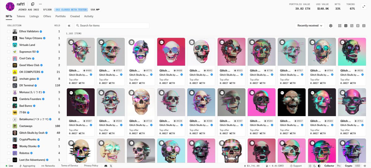 0xsh (@seduccorreas) on Twitter photo π¨ WHALE ALERT! π¨
<a href="/raft1/">Tom Sawyer β€οΈ Memecoin</a> just scooped up 40 #GlitchSkulls!
π₯ Now TOP #2 holder!
π opensea.io/raft1?collectiβ¦
#NFTs #Base #opensea π¨ WHALE ALERT! π¨
<a href="/raft1/">Tom Sawyer β€οΈ Memecoin</a> just scooped up 40 #GlitchSkulls!
π₯ Now TOP #2 holder!
π opensea.io/raft1?collectiβ¦
#NFTs #Base #opensea