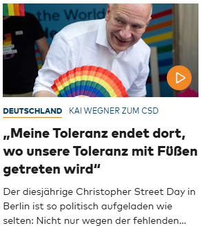 PeterBorbe's tweet image. Klaus Wowereit sagte einst "Ich bin schwul und das ist gut so", damit war das Thema für ihn erledigt. Eine saubere Aktion.
Der aktuelle Regierende Bürgermeister Kai Wegner (offiziell CDU, im Geiste schon ein Grüner), rennt als Hete (heterosexueller Mensch) ständig mit…