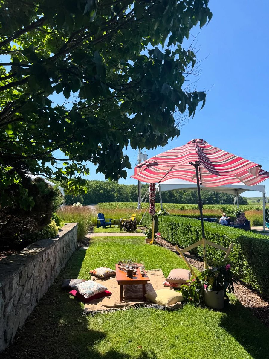 Pillow Pop, anyone? 🥂

Rest among our vineyards with our beloved Pillow Flight tasting experience that includes a picnic with a Pillow Pop, Savoury Skewer, and a flight of 3 wines. ⛱️

Book now by visiting bit.ly/VinelandTasteA…. 

📸: Larissa Romanowski