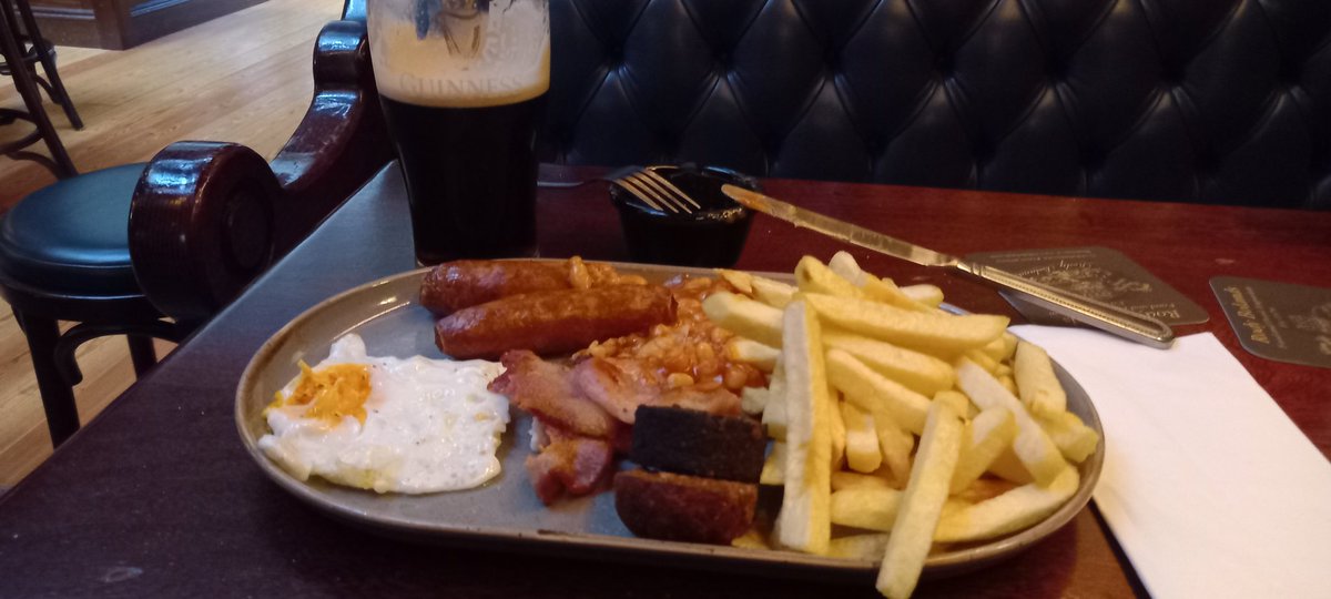 Breakfast  and a pint, watching the #lionsrugby and what a dramatic finish too. (It was an 11am kick off, nice and early)...