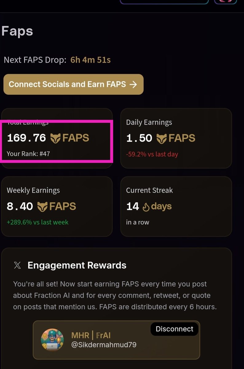 The next target is to be in the top 10
 can I do it Farmers ?

Now Rank #47

<a href="/FractionAI_xyz/">Fraction AI</a> something is cooking #FAPS