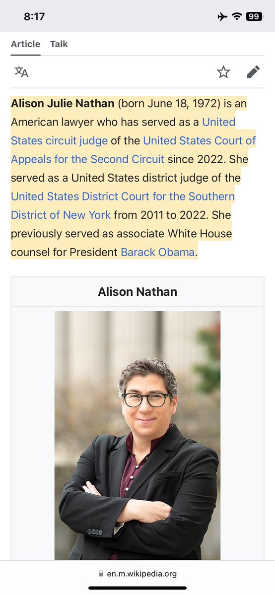 ErikaaaCraig's tweet image. Meet Judge Alison Nathan who presided over Ghislaine Maxwell’s case. She has some interesting ties to Obama, Harvey Weinstein, and even Musk. As well as a very interesting personal life.
She has several controversial ties mishandling cases.
She ordered the court to seal the…