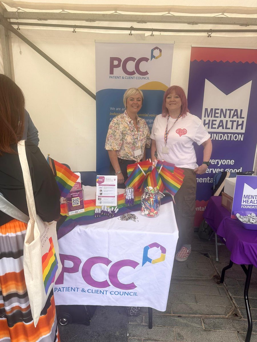 PatientClient's tweet image. #TeamPCC have had a fantastic day in the Pride Village today for #BelfastPride
👋Thank you to everyone who stopped to say hello and hear more about our work or signed up to get involved in shaping Health and Social Care services in Northern Ireland!
@belfastpride