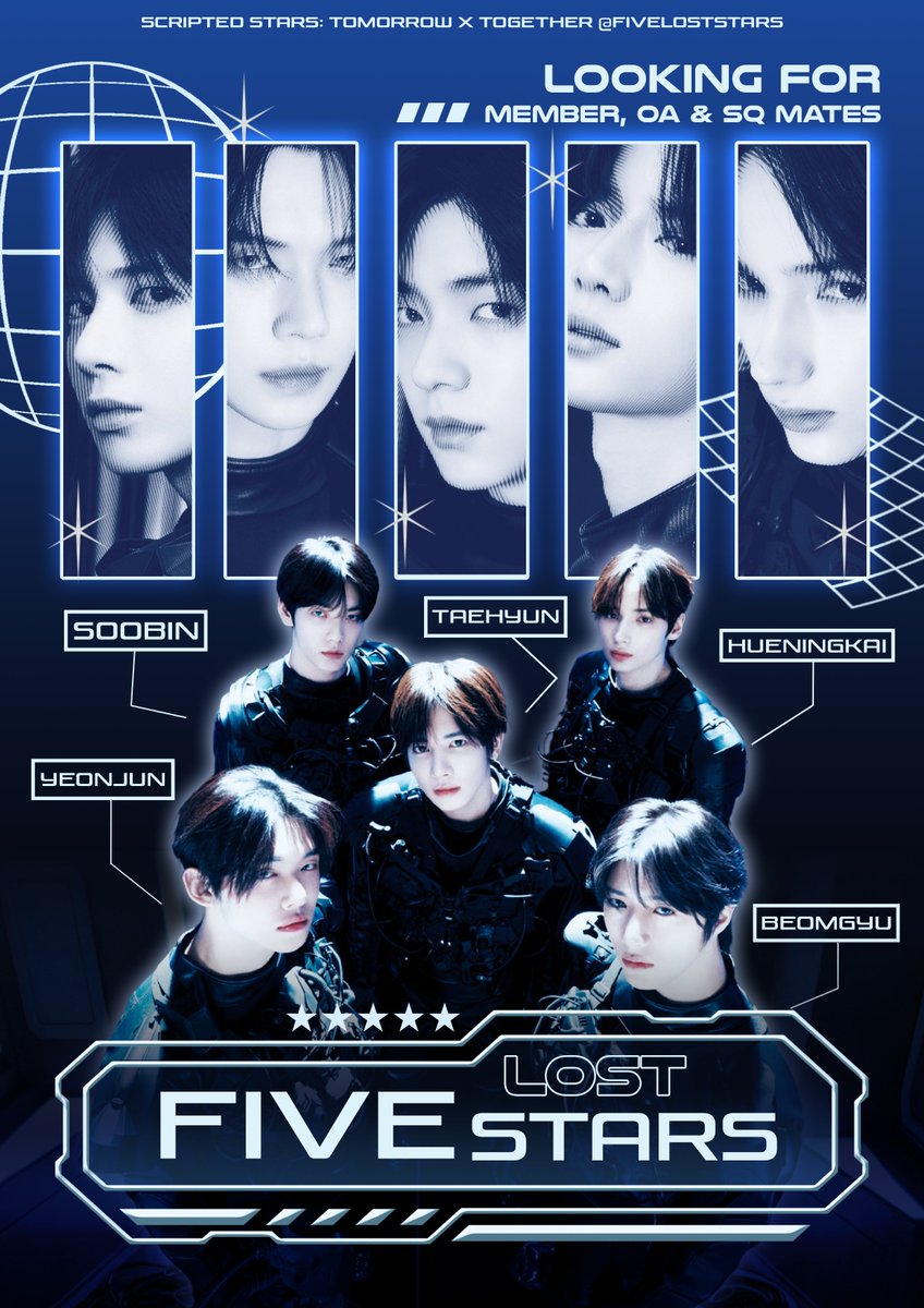 Hello, World! 𝐅𝐈𝐕𝐄𝐋𝐎𝐒𝐓𝐒𝐓𝐀𝐑𝐒 💫 here. We're currently searching for our missing members to complete the squad, details on ALT! And We're on the lookout for more SQ/OA who are open to making new friends and joining us. Leave a trace below if you're up for this!