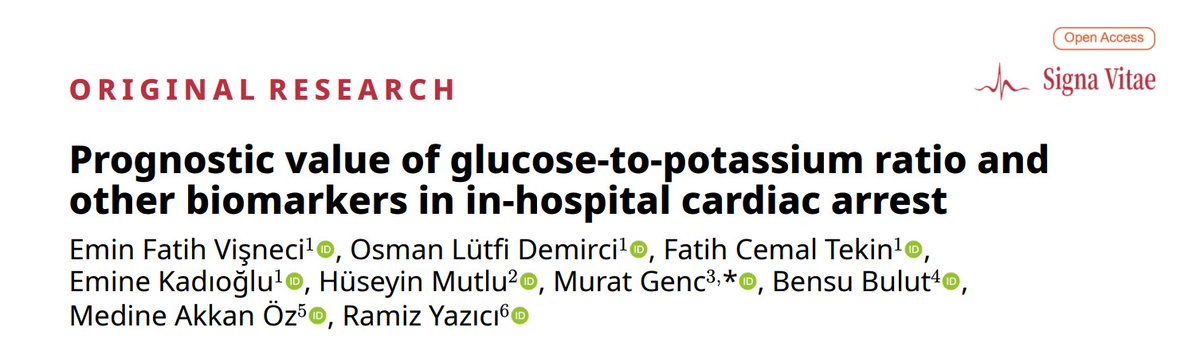 MRE_signavitae's tweet image. ❓Which biomarkers best predict survival after in-hospital cardiac arrest?

This study highlights GPR, lactate, NLR &amp;amp; PLR as independent predictors

📈 GPR &amp;gt;57.8 = higher mortality risk
🥇 Lactate had the strongest predictive value

signavitae.com/articles/10.22…

#cardiacarrest